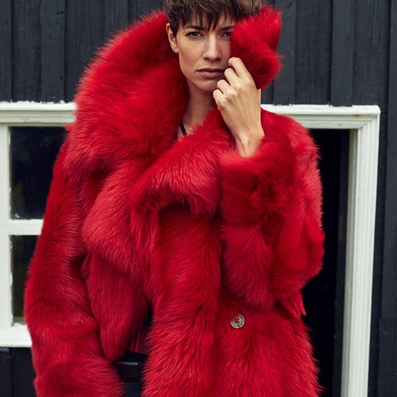 Banana Republic Toscana Shearling Coat Size Small - Picture 6 of 8